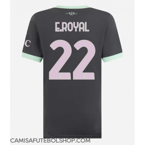 Camisa de time de futebol AC Milan Emerson Royal #22 Replicas 3º Equipamento Feminina 2024-25 Manga Curta